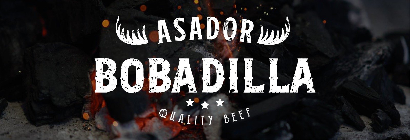 Logotipo de Asador Bobadilla sobre brasas de carbón